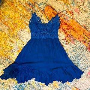Free People royal blue sundress, worn once!